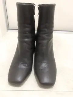 DIANA/ダイアナ　スクエアトゥ　ショートブーツ　ダークブラウン　22.0cm