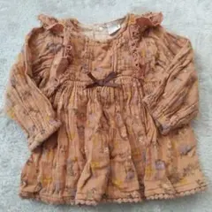 petit main 花柄トップス 80