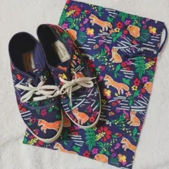 MaisonKITSUNE✕BonjourRecord紺スニーカー37キツネのサムネイル