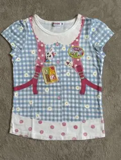 美品【MIKI HOUSE 】　うさこ騙し絵リュックTシャツ 120のサムネイル
