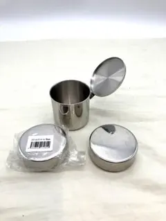 ステンレス 蓋付き小物入れ　60mm 3つまとめて