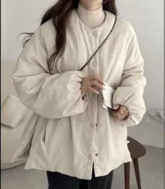 アイボリー ダウンジャケット