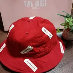BABY PINK HOUSE 赤 バケットハット　54㎝