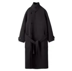 希少サイズ　LEMAIRE 黒 ウール ラップコート XXS ベルト付き LEMAIRE - 【再販売通知受付可能】Wrap Coat | ACRMTSM ONLINE STORE