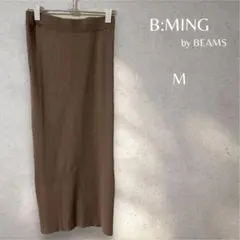 【B:MING by BEAMS】サイドスリット ニットタイトスカートM