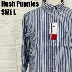 Hush Puppies 長袖 L ストライプ柄 コットン100% 2335