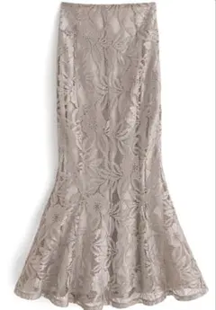 花柄レースマーメイドスカート