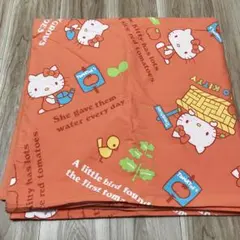 レトロ ハローキティ 掛け布団カバー トマト柄 大判生地 サンリオ キティラー