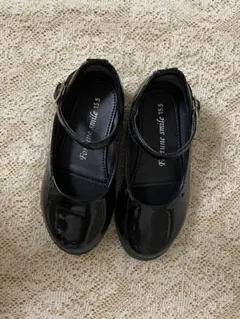 ブラックフォーマルシューズ ストラップ付き　15.5