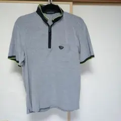 ALBATROSS グレー ジッパーポロシャツ L