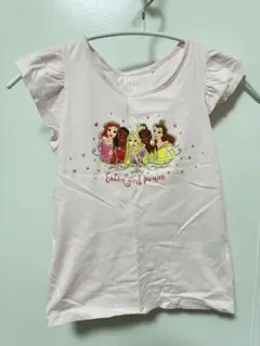 プリンセスイラスト付きピンクTシャツ　ユニクロ