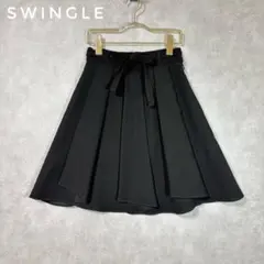 SWINGLE ベルトリボン付きフレアースカート　ショートスカート　スカートのサムネイル