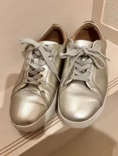 fitfitゴールドレザースニーカー23.5cm
