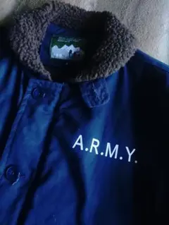 ミリタリージャケット　ARMYロゴ　紺色