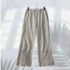 ローリーズファーム 裏地付き レースパンツ ストレート ウエスト紐有り 8355