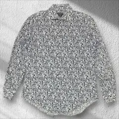 【美品/ストレッチ】VAN HEUSEN ボタニカル柄シャツ スリム 【E11】