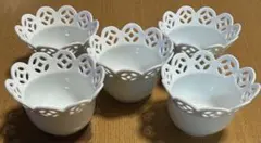 波佐見焼　和山　白磁小鉢　5個セットのサムネイル