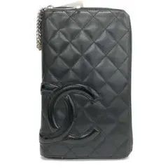【人気ライン】Chanel カンボンライン ラウンドジップ 長財布