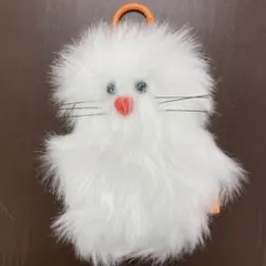 mojojojo ふわふわマスコットぬいぐるみ5 ホワイト キーホルダーカラビナ