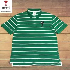 ami ❤️ アミパリス プーマコラボ ハートロゴポロシャツ 緑 Sのサムネイル