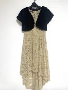 パーティードレス　ボレロ　結婚式　成人式　ベージュドレス　レディースドレス