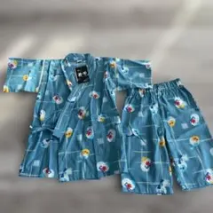 新品☆かき氷柄☆甚平☆サイズ１２０cm☆中青色☆男の子用☆
