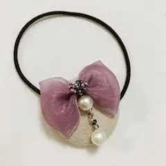 くるみボタンヘアゴム