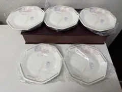 新品未使用品⭐︎ 『ナルミボーンチャイナ八角形5枚』 箱入り