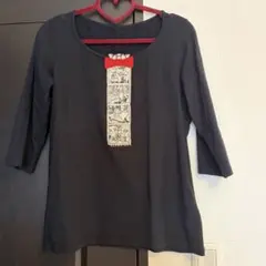 アルベロベロ ラインストーン ビーズ刺繍カットソー ブラックのサムネイル