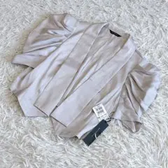 【c9944】✨新品✨MAITRESSE ボレロ グレー　 半袖 サテンのサムネイル