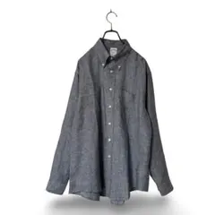 新品　brooks brothers リネン　シャンブレーシャツ　メランジ　Lのサムネイル