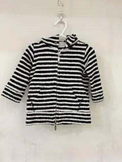 FITH フィス ベビー ボーダー ダブルジップ ニットパーカー S
