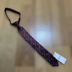 新品未使用☆コムサイズム　エンジ　ロイヤルクレスト柄ネクタイLL