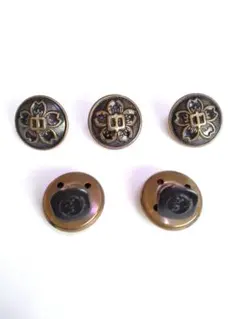 学生服ボタンと裏ボタン　５個セット