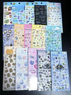 ぷくぷく立体シール 平面シール　まとめ売り15点セット