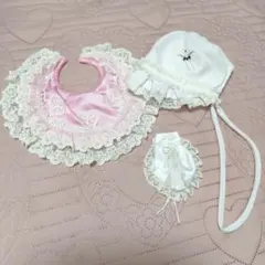 お宮参り用 スタイ・帽子・御守袋セット