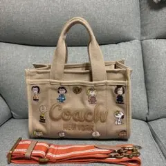 Coach スヌーピー刺繍トートバッグ