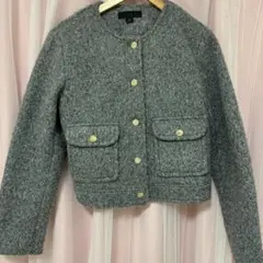 ZARA ブークレショートジャケット グレー