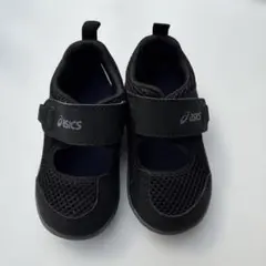 美品　 asics ブラック ベビー　サンダル　 メッシュ　14センチ