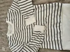 ボ―ダ―デザイン 長袖トレ―ナ―カットソー 150裏起毛