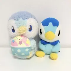 ポケモン がんばれ！？ポッチャマ 哀 ポケピース ぬいぐるみ 2点 ポケモン がんばれ！？ポッチャマ 哀 ポケピース ぬいぐるみ 2点