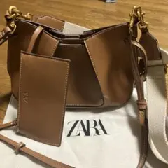 ZARA 完売品　ブラウン　ショルダーバッグ　ガードケース付き