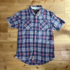 HILFIGER DENIM 半袖シャツ ネイビー/ピンク チェックのサムネイル