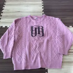 GYDA ピンク ケーブルニットセーター Fサイズ