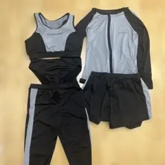 ラッシュガード　水着　M〜L 5点セット
