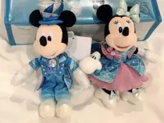 リーフレット付き！ ディズニーシー25周年 ミッキー ミニー ぬいぐるみバッチ
