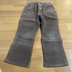 グレー コーデュロイ ストレートパンツ