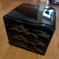 松蒔絵 三段重箱 漆器