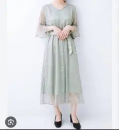 [未使用品]haco 結婚式 ワンピース オケージョン ドレス ミントグリーンのサムネイル