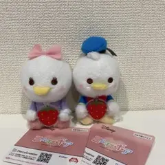 ミルキーボア いちご大好きマスコット　ドナルド＆デイジー　2点セット
